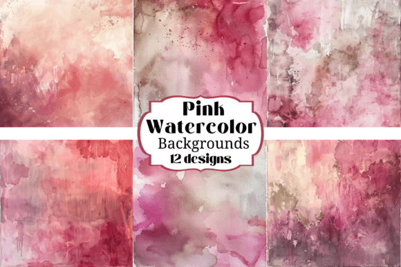 12 Pink Watercolor Backgrounds: A Creative Toolkit