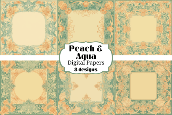 8 Peach Aqua Digital Paper Backgrounds: A Crafter's Guide