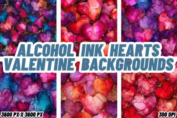 Alcohol Ink Hearts Valentine Backgrounds: A Designer's Guide