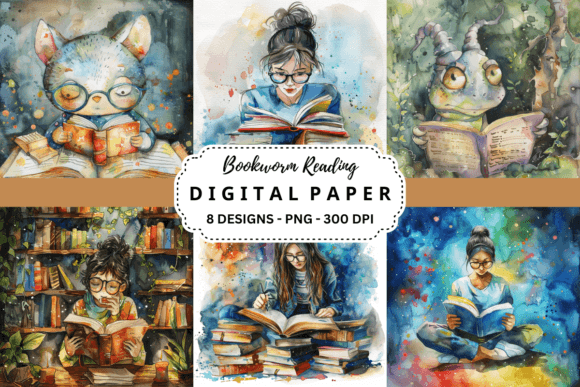 Bookworm Reading Backgrounds: A Designer's Guide