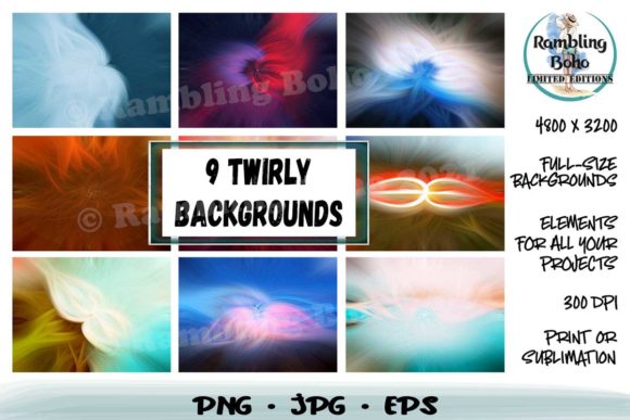 Bring Energy to Your Designs with 9 Twirly Backgrounds