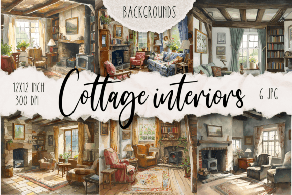Bring Rustic Charm to Your Projects with English Cottage Interiors Backgrounds