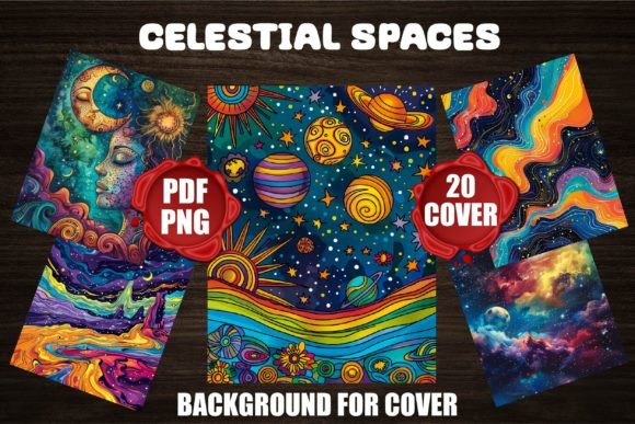 Celestial Spaces Backgrounds: Elevate Your Cover Designs