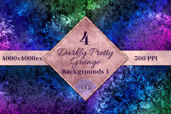 Darkly Pretty Grunge Backgrounds 3: Moody, Textured Design Assets
