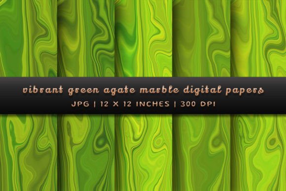 Dynamic Energy in Design: Vibrant Green Agate Marble Backgrounds