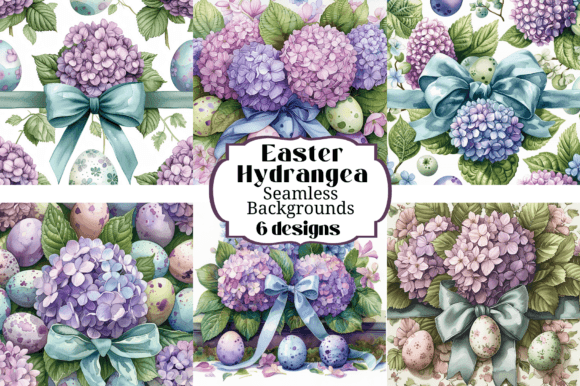 Easter Hydrangea Seamless Backgrounds: Your Spring Design Toolkit