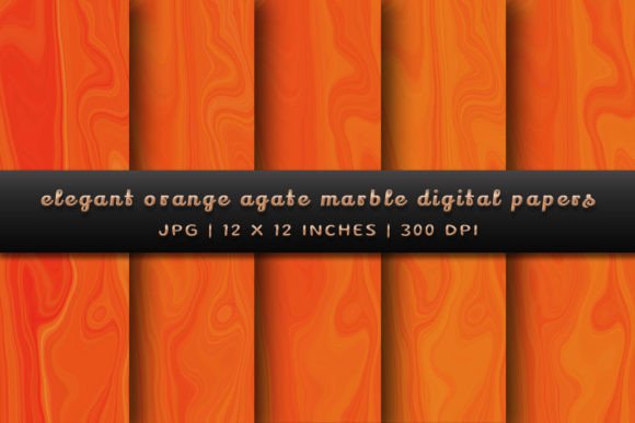 Elegant Orange Agate Marble: A Digital Design Essential