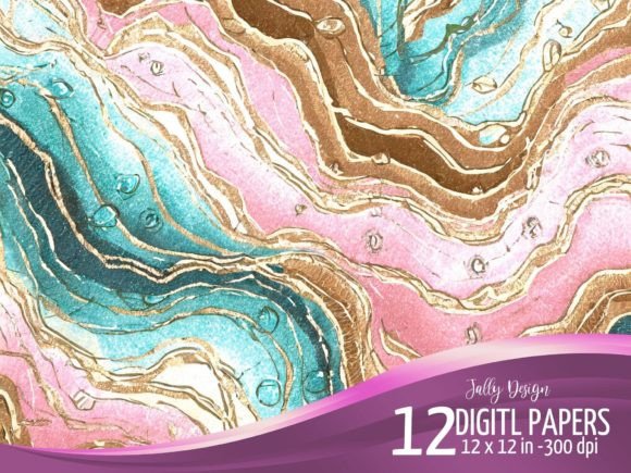 Elevate Your Projects with Pink & Mint Luxury Abstract Backgrounds