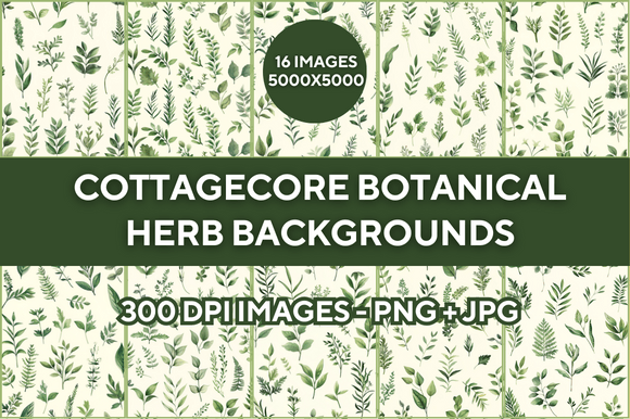 Embracing the Cottagecore Aesthetic with Botanical Herb Backgrounds