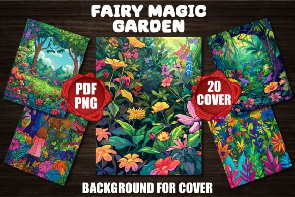 Enchanting Fairy Garden Backgrounds for Your Cover Designs