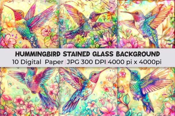Hummingbird Stained Glass Backgrounds: A Creative Canvas