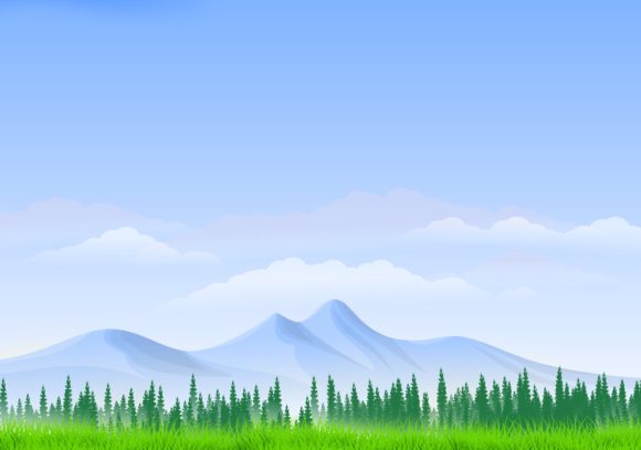 Illustrated Backgrounds with Grass Border: Nature-Inspired Design Assets