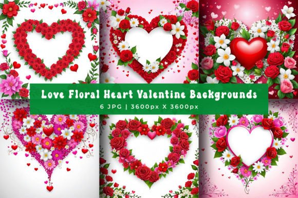 Love Floral Heart Valentine Backgrounds: A Design Asset Review