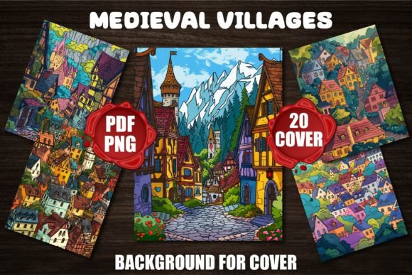 Medieval Villages Backgrounds for Covers: A Designer's Toolkit