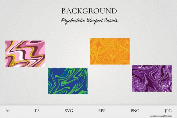 Psychedelic Warped Swirl Backgrounds: A Burst of Energy