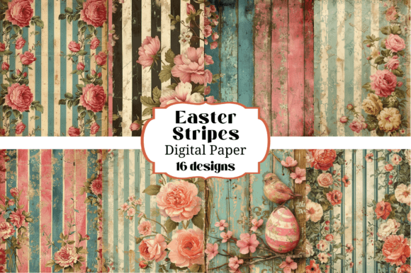 Spring Palette: 16 Easter Stripes Beautiful Backgrounds